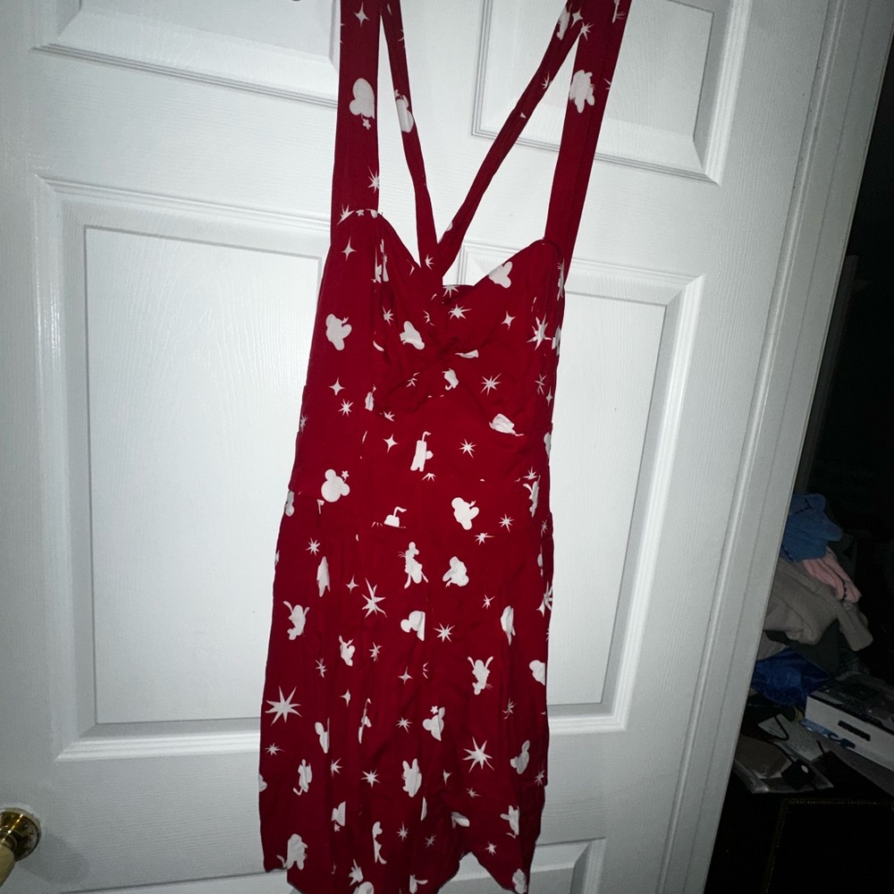 Disney Red and White Patterned Romper - Perfect for Disney Park Days